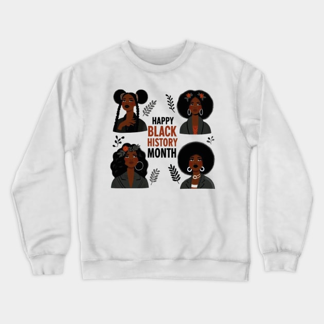 Black History Month Crewneck Sweatshirt by mouhamed22